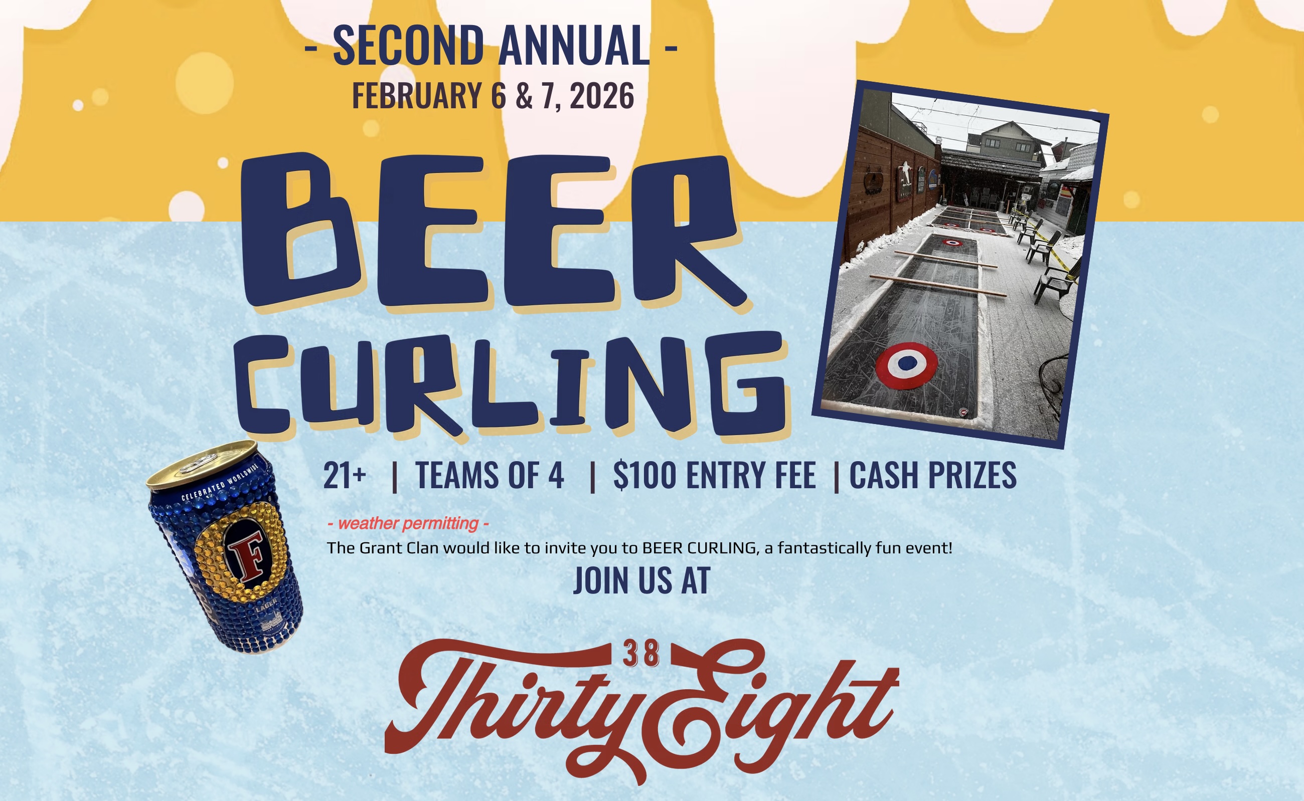 2nd Annual Whitefish Winter Carnival Beer Curling