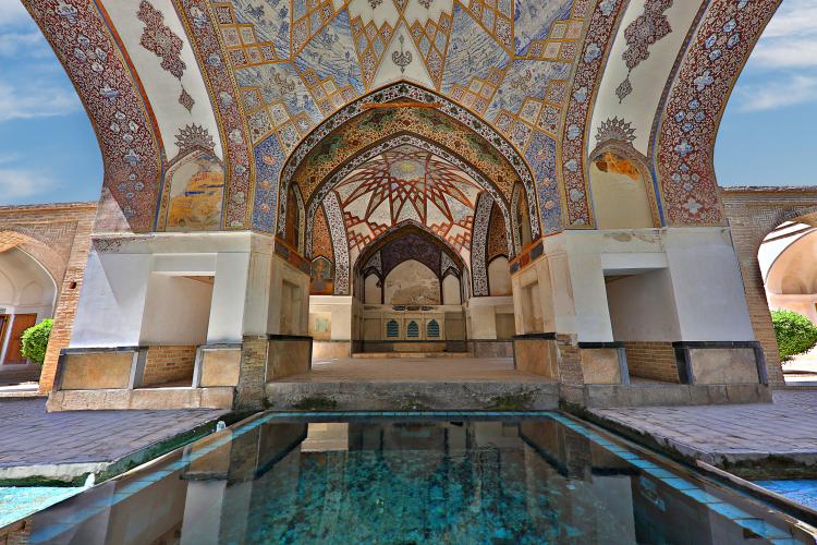Painted ceiling above the fountain system, Golestan Palace – © MehmetO / Shutterstock