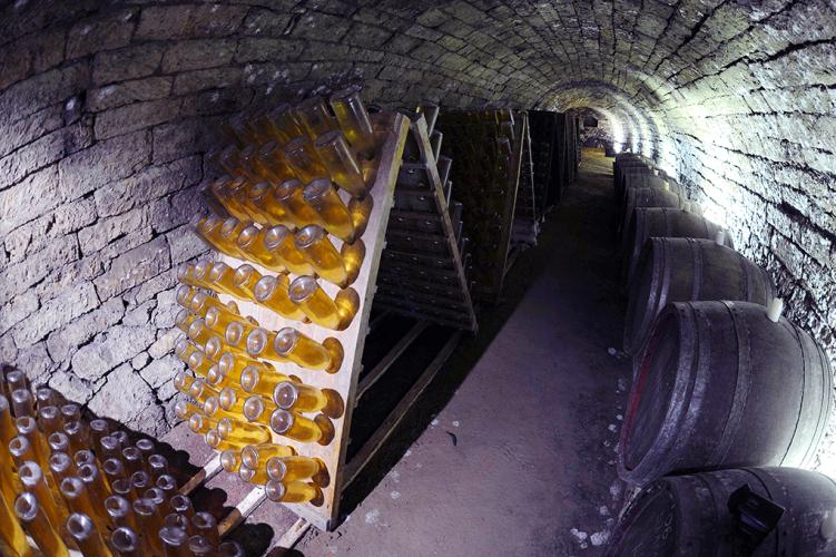 The deepest – so the coldest – part of labyrinth is used for the ageing sparkling wines following the traditional method. – © Zoltan Bakos