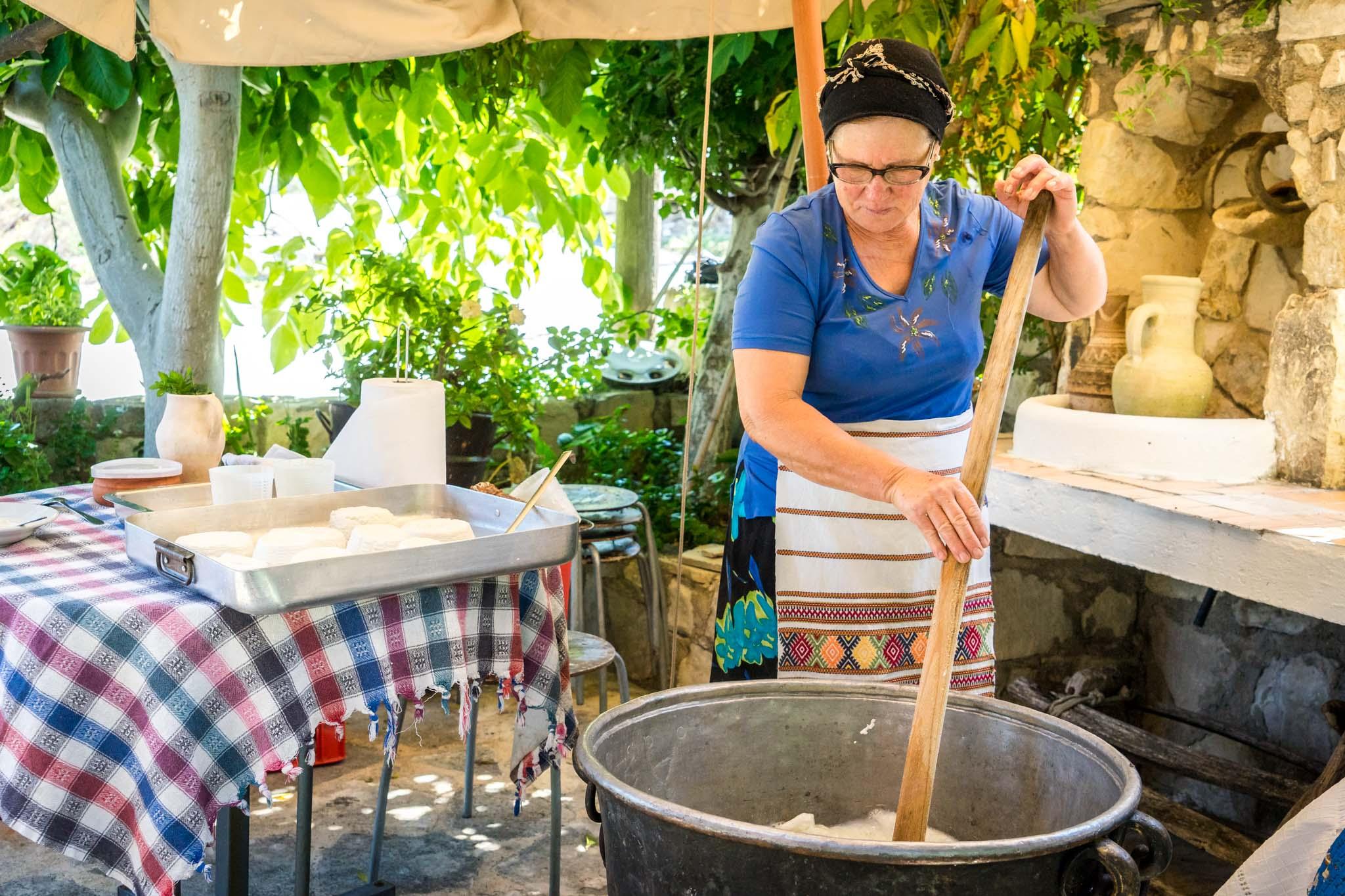 Local cheesemakers in the hills around Pafos are able to cook halloumi in their own homes. – © Michael Turtle