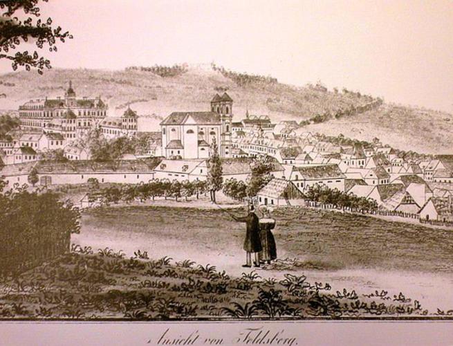 View at Valtice town at the turn of the 18th and 19th centuries. – © Archive of Valtice Castle