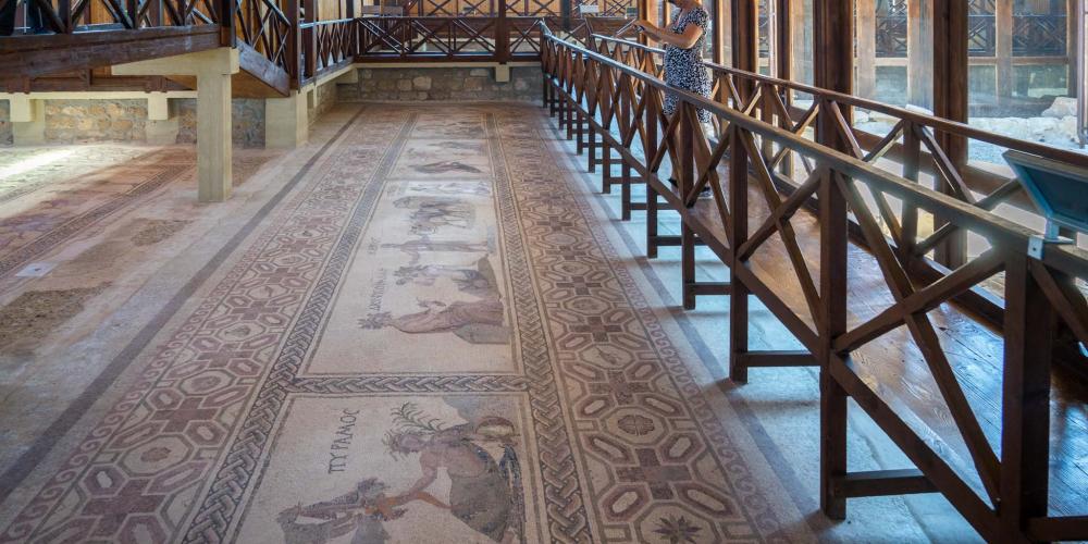 One of the mosaics inside the House of Dionysos at the Kato Pafos Archaeological site. – © Michael Turtle One of the mosaics inside the House of Dionysos at the Kato Pafos Archaeological site. – © Michael Turtle
