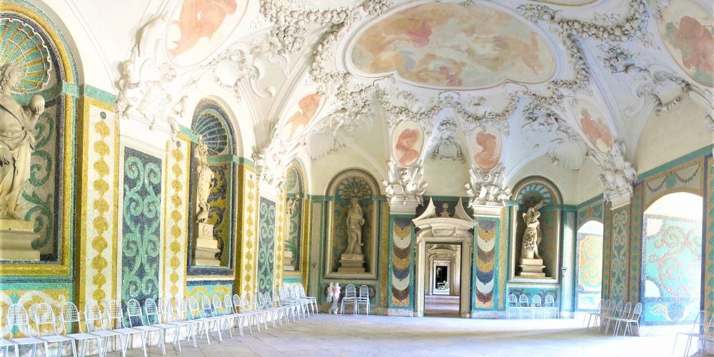 Sala Terrena of the Archiepiscopal Castle represents an outstanding artistic quality and unique iconographic content. Nowadays it is often used for wedding ceremonies. – © Tomas Vrtal Sala Terrena of the Archiepiscopal Castle represents an outstanding artistic quality and unique iconographic content. Nowadays it is often used for wedding ceremonies. – © Tomas Vrtal
