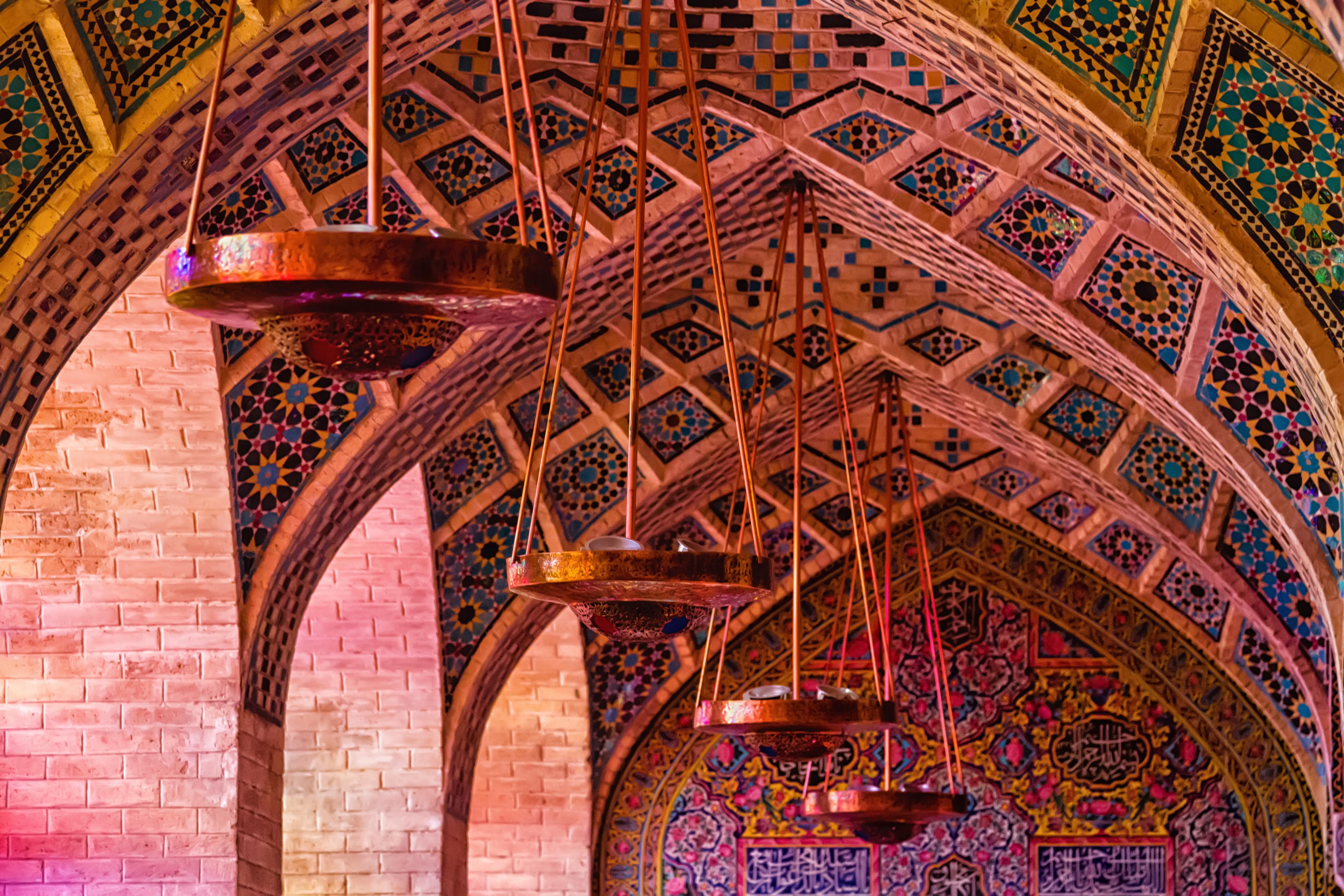 Interior of the pink mosque