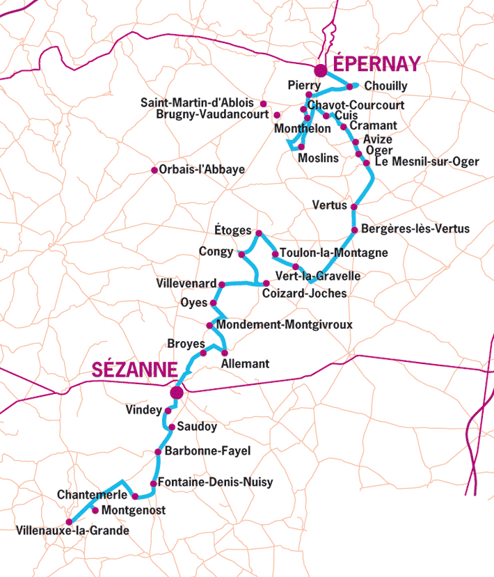 Epernay and its region tourist route