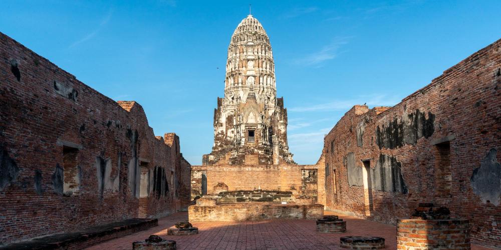 The central prang of Wat Ratchaburana is one of the best preserved in Ayutthaya and is an iconic landmark in the city. – © Michael Turtle