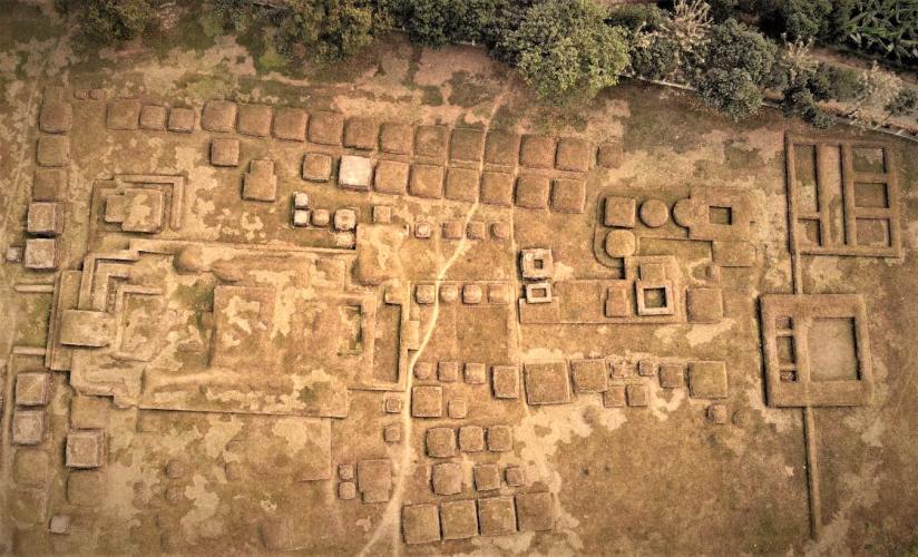 Aerial view of Tara Temple alias Satya Pir er Bhita or Satya Pir’s Bhita – © Khairul Islam