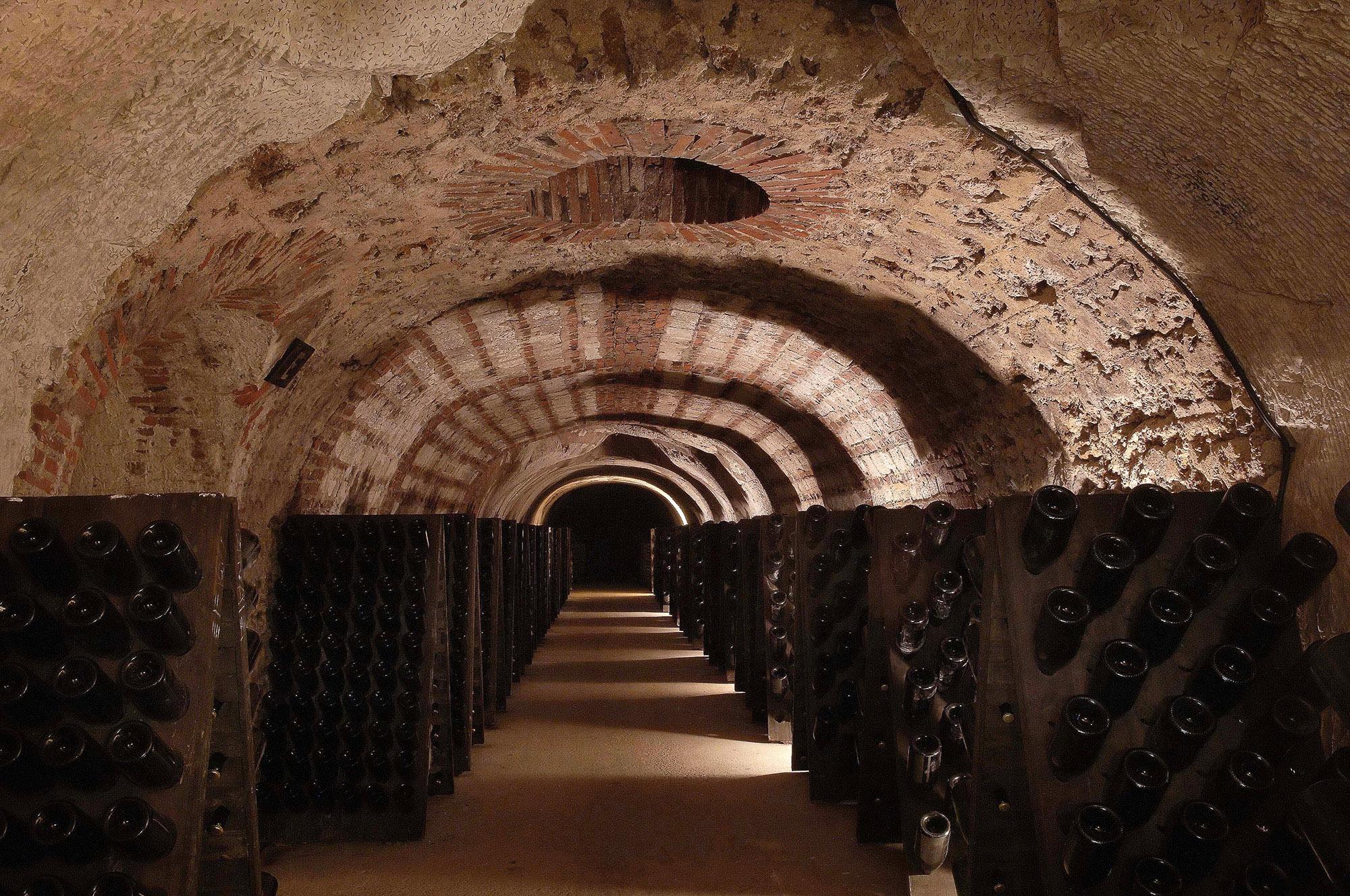 Wine caves at Avenue de Champagne in Epernay. Remember to bring a jacket, even in summer, as the temperature in the cellars fluctuates between 10-12°C.– © Michel Jolyot