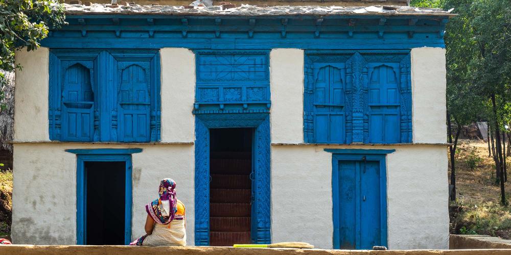 One of the houses in the Himalayan Village area of the museum, showing how people live in the mountains of northern India. – © Michael Turtle One of the houses in the Himalayan Village area of the museum, showing how people live in the mountains of northern India. – © Michael Turtle