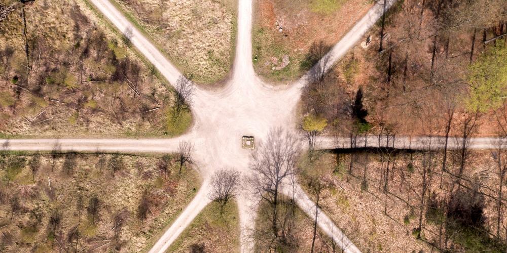 Placed centrally in the Great Deer Park, the King’s Star shows the dominance over nature with geometry and force. – © Parforcejagtlandskabet i Nordsjælland