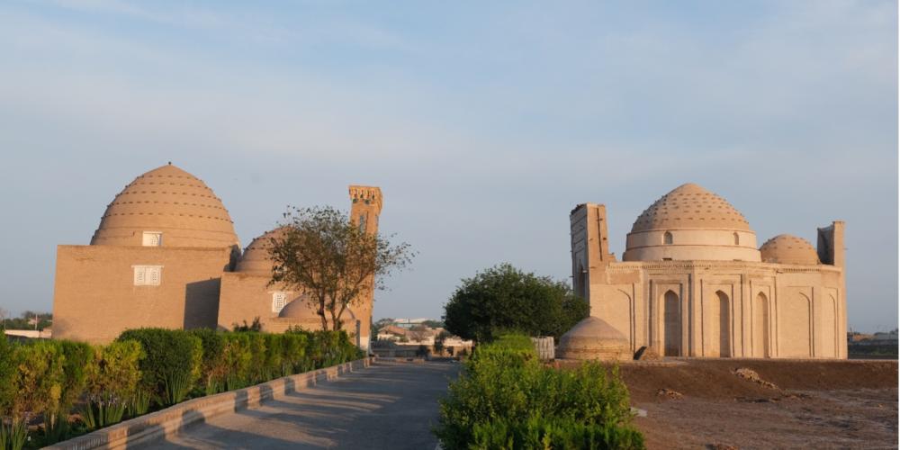 Front view of monuments of Kunya-Urgench. – © Kunya Urgench Site Front view of monuments of Kunya-Urgench. – © Kunya Urgench Site