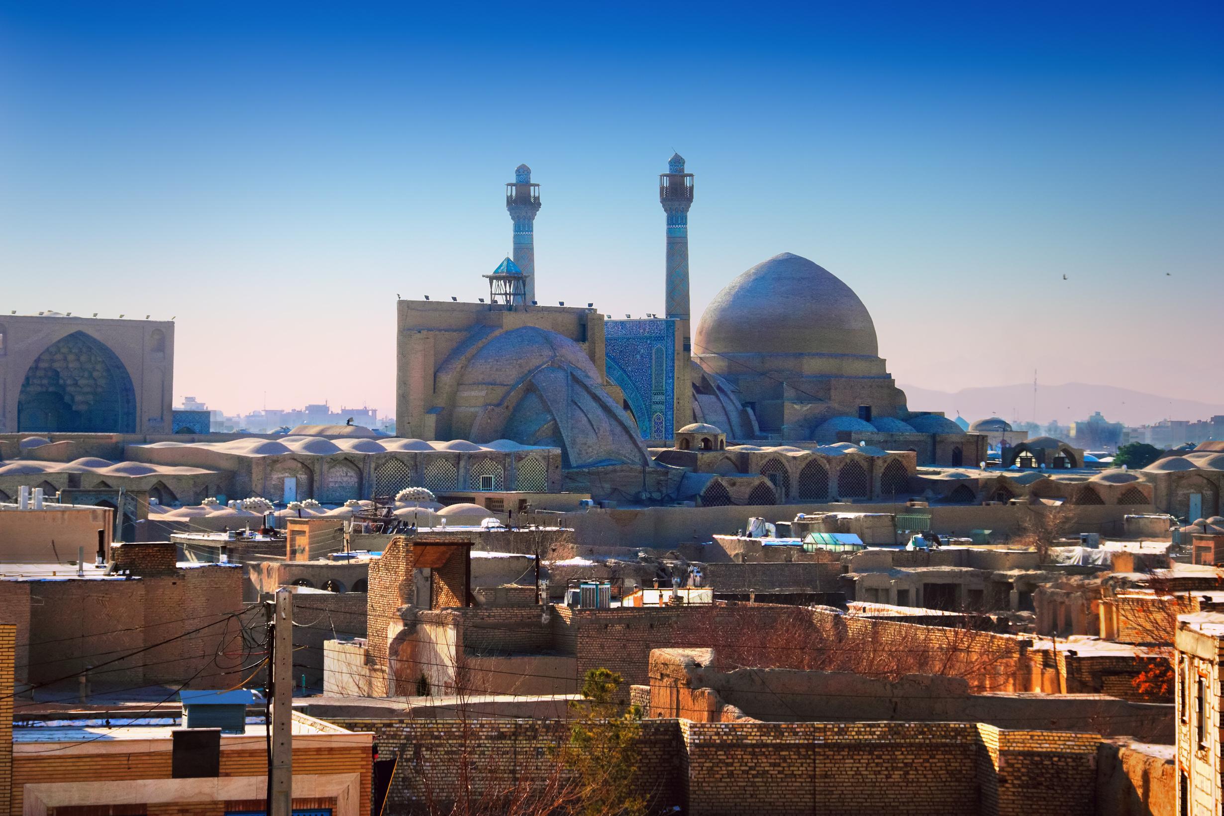The dome can be seen from rooftops all around Isfahan.