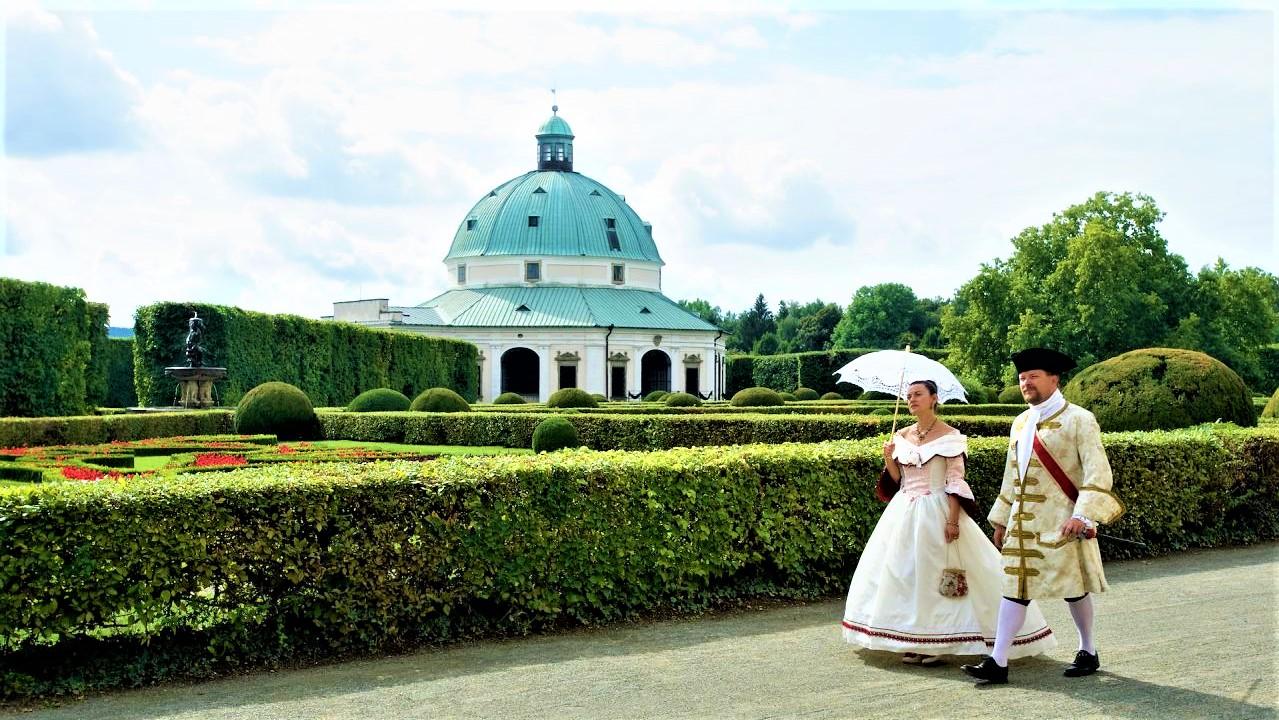 You will feel like one of the nobles of Kroměříž during the Golden era od the 17th century when Bishop Karl von Lichtenstein-Castlecorno founded the Flower Garden. - © Tomáš Vrtal You will feel like one of the nobles of Kroměříž during the Golden era od the 17th century when Bishop Karl von Lichtenstein-Castlecorno founded the Flower Garden. - © Tomáš Vrtal