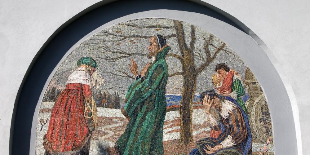 La lunette de Max Švabinský - les lunettes ont été créées à l’origine comme décorations de façade pour le théâtre national de Prague. – © Josef Sčotka / Archive of the museum La lunette de Max Švabinský - les lunettes ont été créées à l’origine comme décorations de façade pour le théâtre national de Prague. – © Josef Sčotka / Archive of the museum