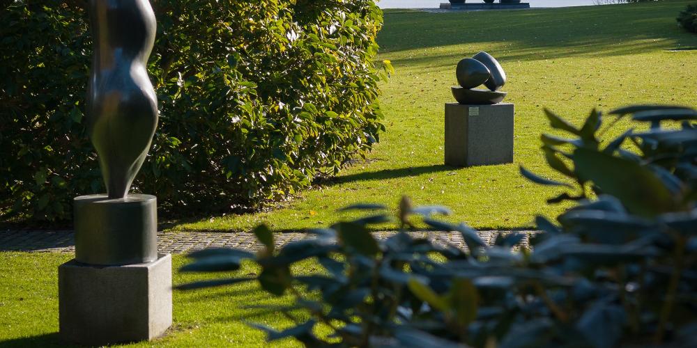 The Sculpture Park collection includes Jean Arp’s "Venus from Meudon" (nearest) from 1956; "Human Concretion on an Oval Bowl," also by Jean Arp, from 1948; and Henry Moore’s "Two Piece Reclining Figure No. 5," from 1963-1964. – © Kim Hansen The Sculpture Park collection includes Jean Arp’s "Venus from Meudon" (nearest) from 1956; "Human Concretion on an Oval Bowl," also by Jean Arp, from 1948; and Henry Moore’s "Two Piece Reclining Figure No. 5," from 1963-1964. – © Kim Hansen
