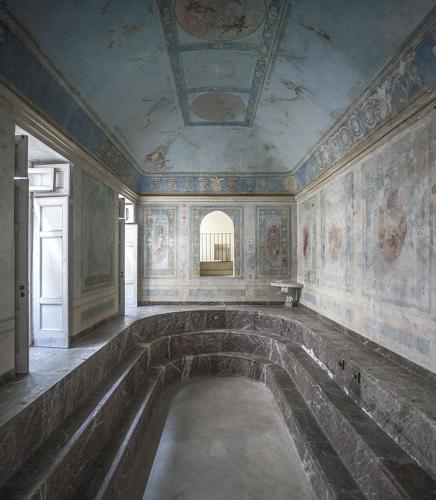 Maria Carolina Bathroom, Jacob Philipp Hackert fresco. – © Francesco Cimmino