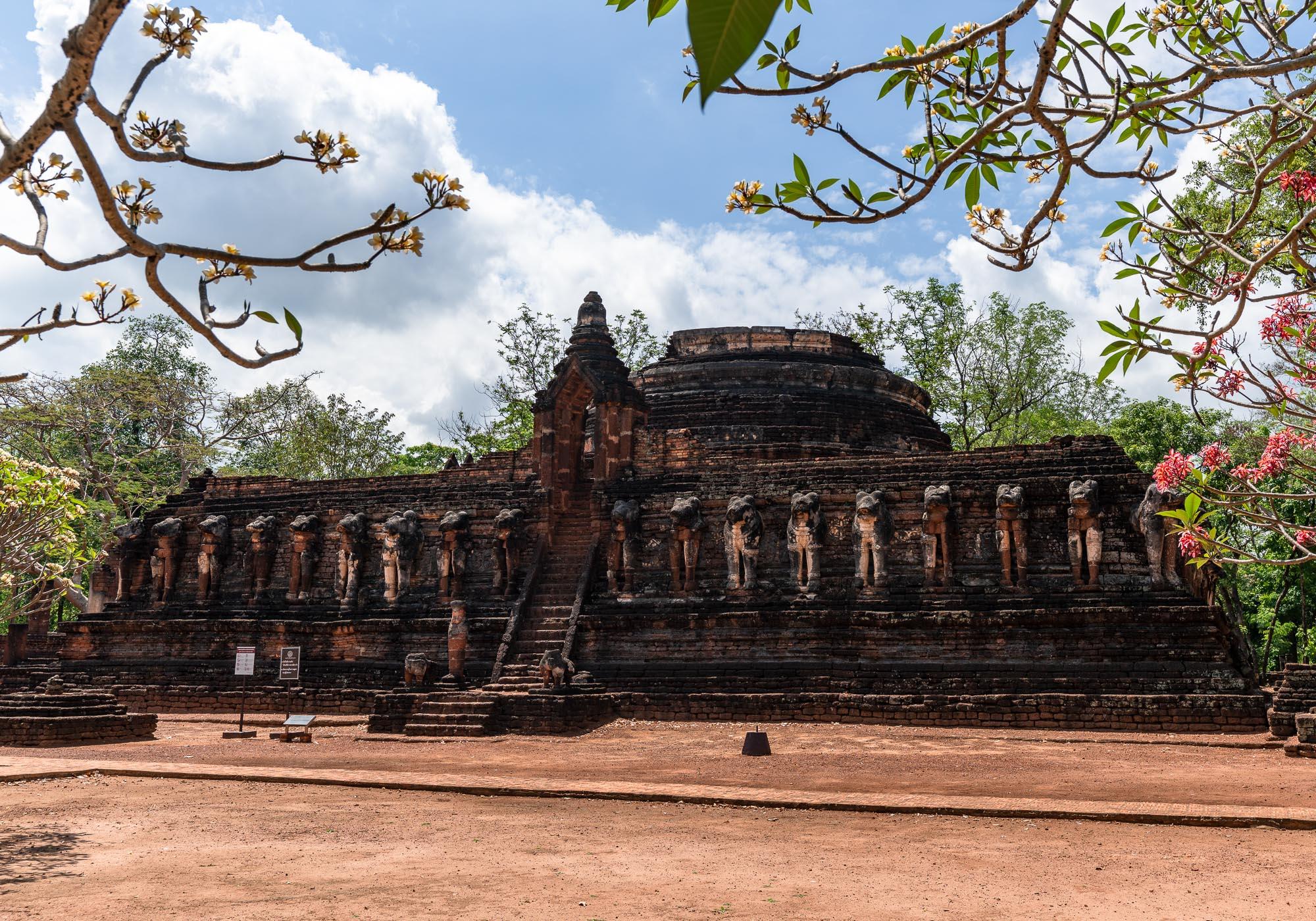 Wat Chang Rob is the most important temple in the Forest Zone, shown by the elephant statues that are a symbol of the king. – © Michael Turtle