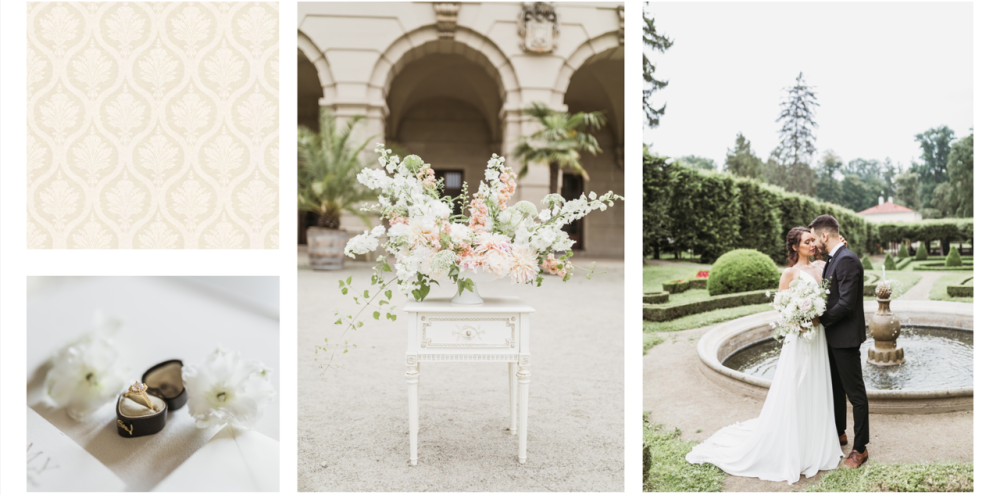 Would you prefer the romantic Castle Garden Wedding or elegant ceremony in the Sala Terrena. – © Sweet&Chic Svatba