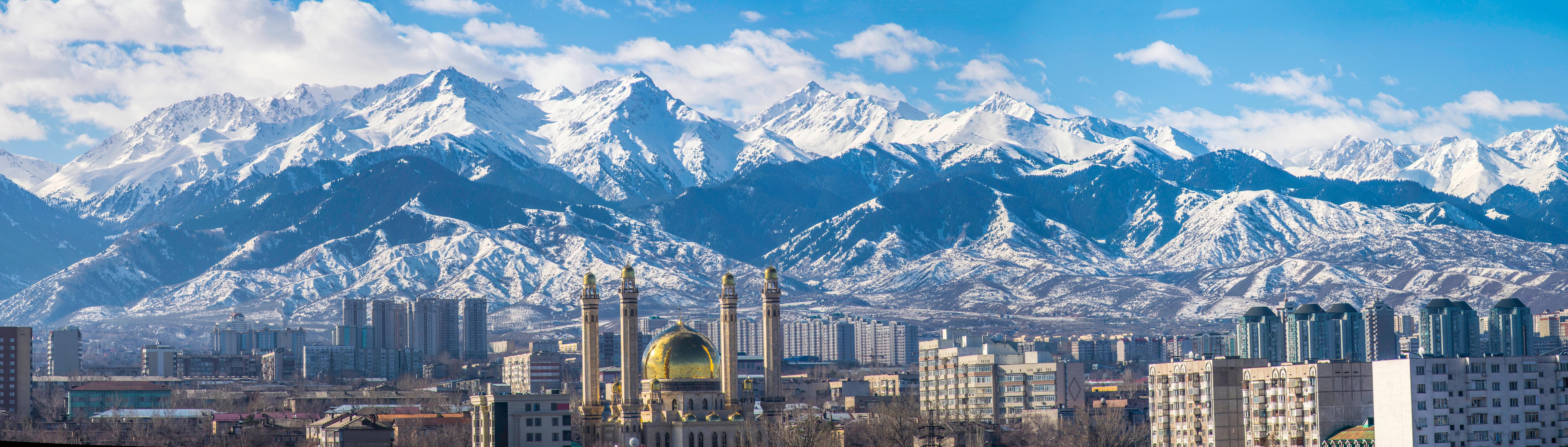Almaty skyline - Souce: https://www.shutterstock.com/g/Almazoff