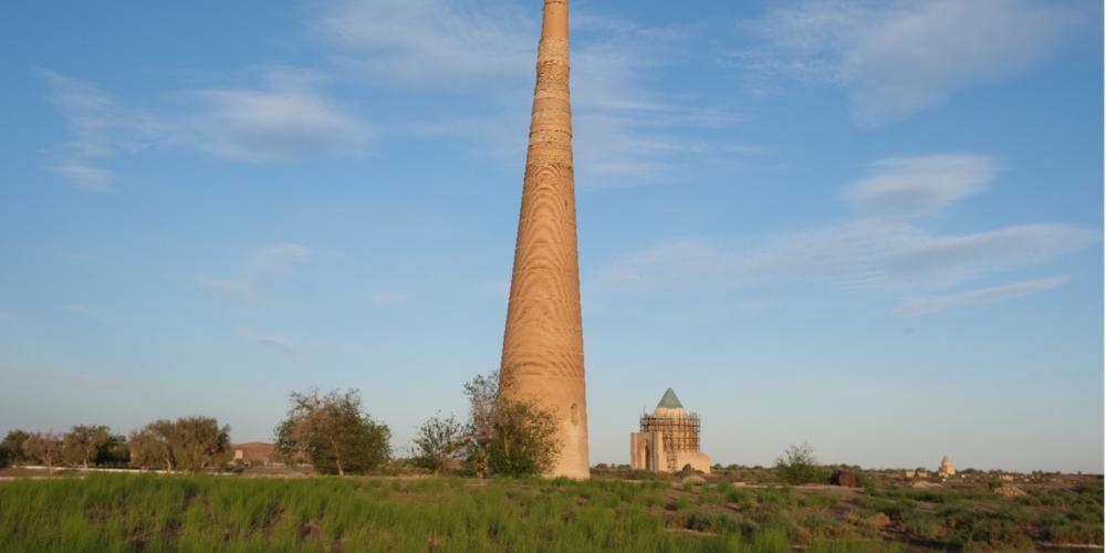 At 62 meters high, the Kutlug Timur minaret is purportedly one of the tallest in Central Asia. – © Kunya Urgench Site