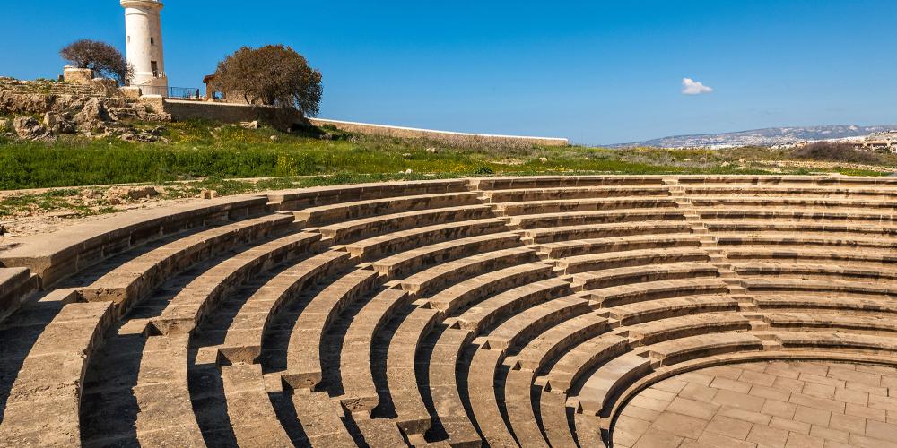 Ancient amphitheater in archaeological park in Pafos Cyprus – © Alfiya Safuanova /Shutterstock Ancient amphitheater in archaeological park in Pafos Cyprus – © Alfiya Safuanova /Shutterstock