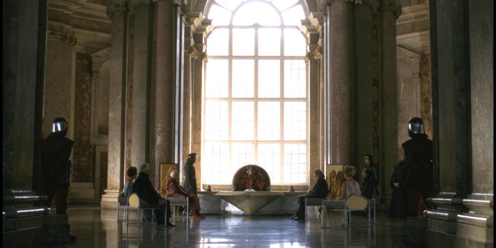 The Council Room when Caserta became the Royal Palace of Naboo for the Star Wars movies. – © Reggia Archive