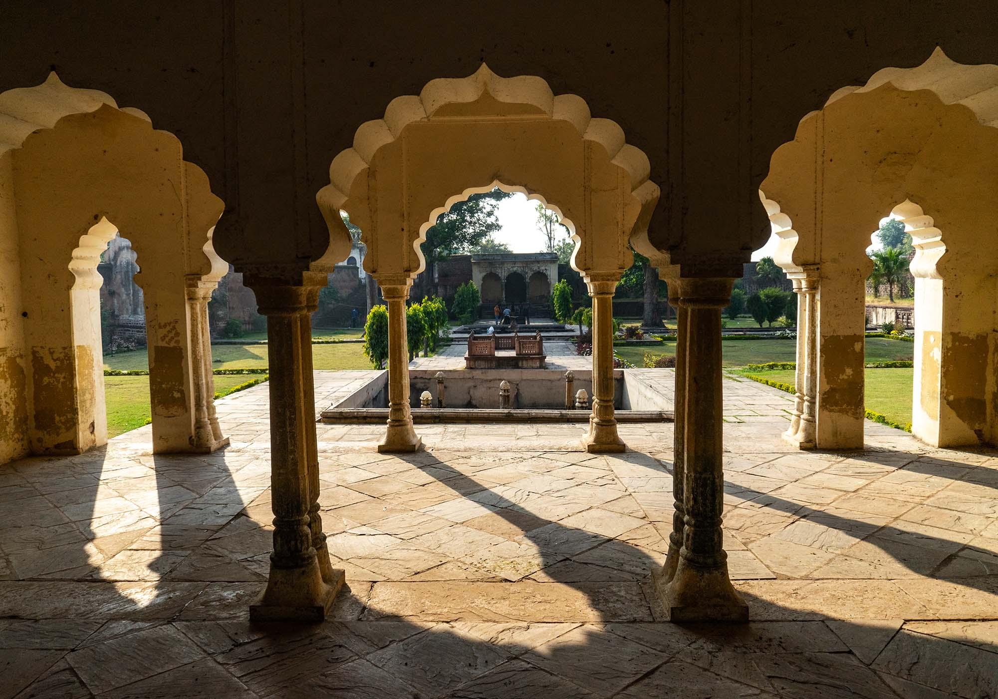 Looking out from the Chaman Mahal palace across the magnificent water garden. – © Michael Turtle