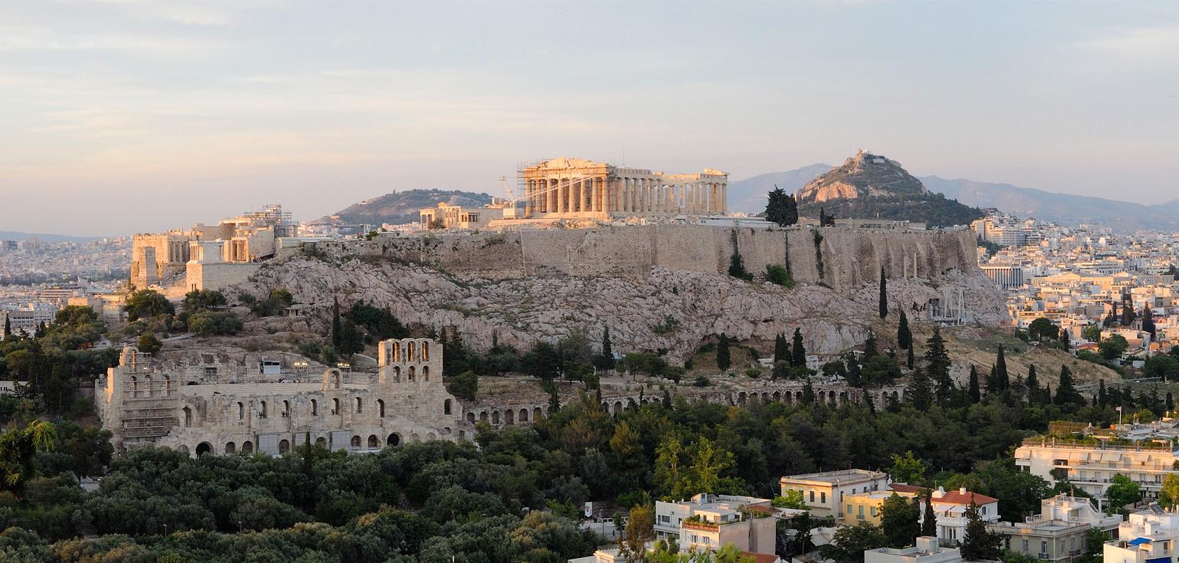 L'Acropole d'Athènes, en Grèce, vue de la colline Mouseion. – © Christophe Meneboeuf