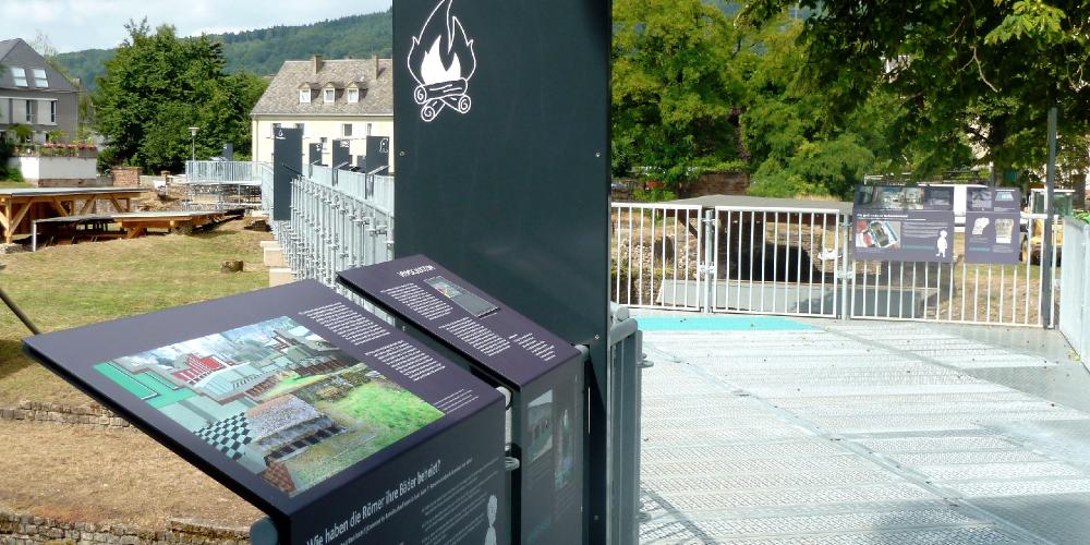 Visitors can experience the baths on a visitor's walkway built across the ruin. – © Thomas Zühmer Visitors can experience the baths on a visitor's walkway built across the ruin. – © Thomas Zühmer