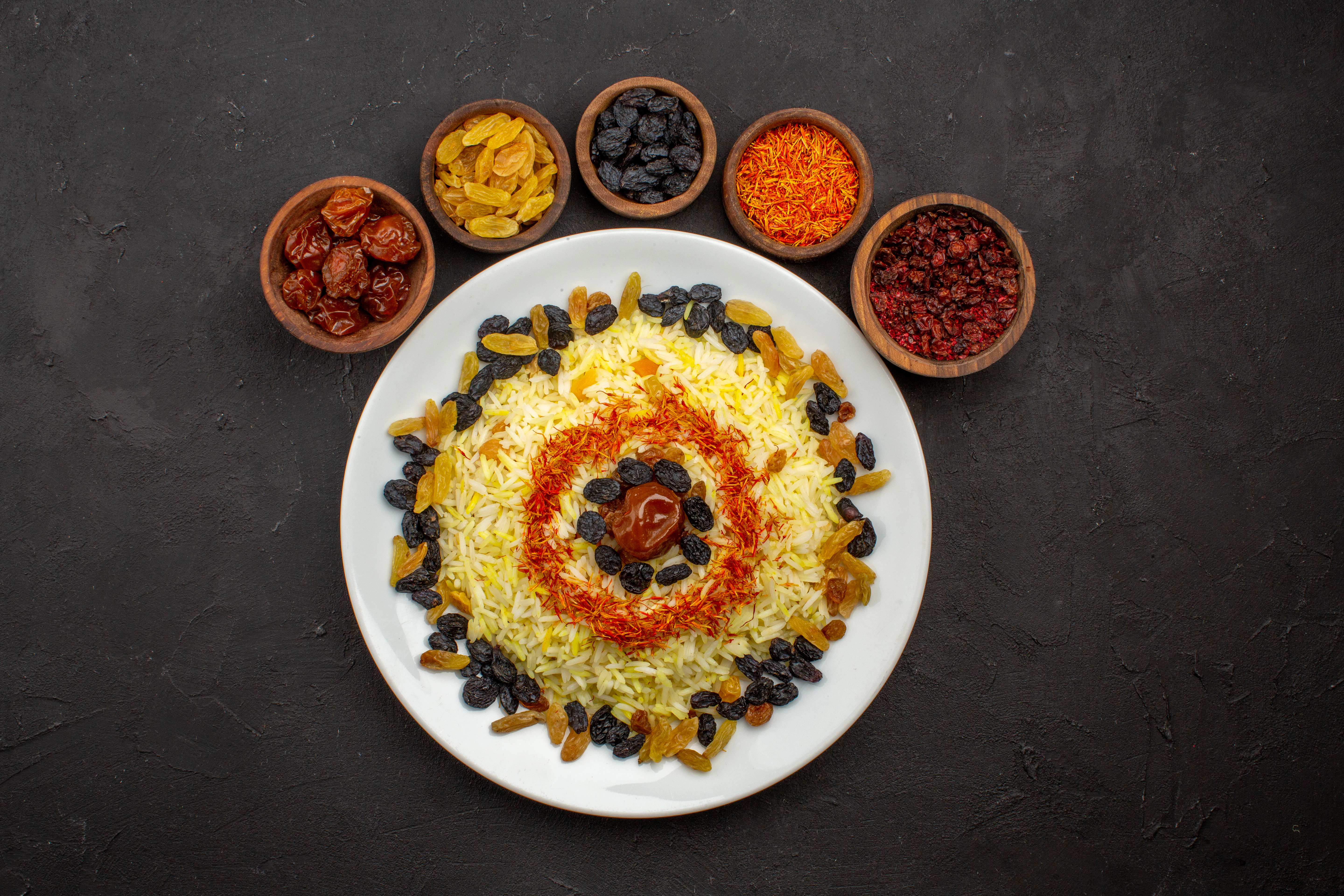 Some of the delicious toppings that bring out the flavor in the plov