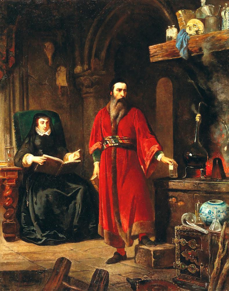 Catharine de' Medici and the Alchemist Cosimo Ruggieri, by Jean Lulvès (1867)