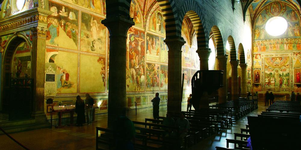Les vues dans la mystique cathédrale Collegiata de San Gimignano sont impressionnantes. – © Collegiata di San Gimignano Les vues dans la mystique cathédrale Collegiata de San Gimignano sont impressionnantes. – © Collegiata di San Gimignano