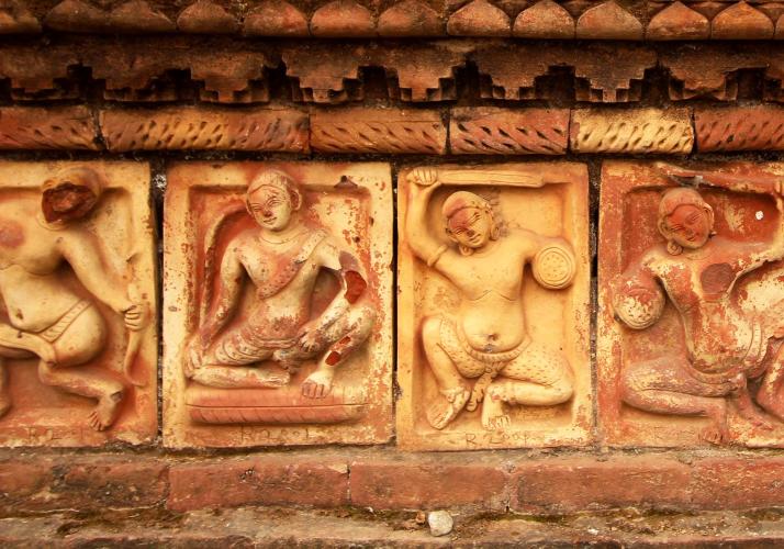 Close up view of terracotta plaques at Paharpur Buddhist Monastery (Somapura Mahavihara) – © Roni Kabir Nurul