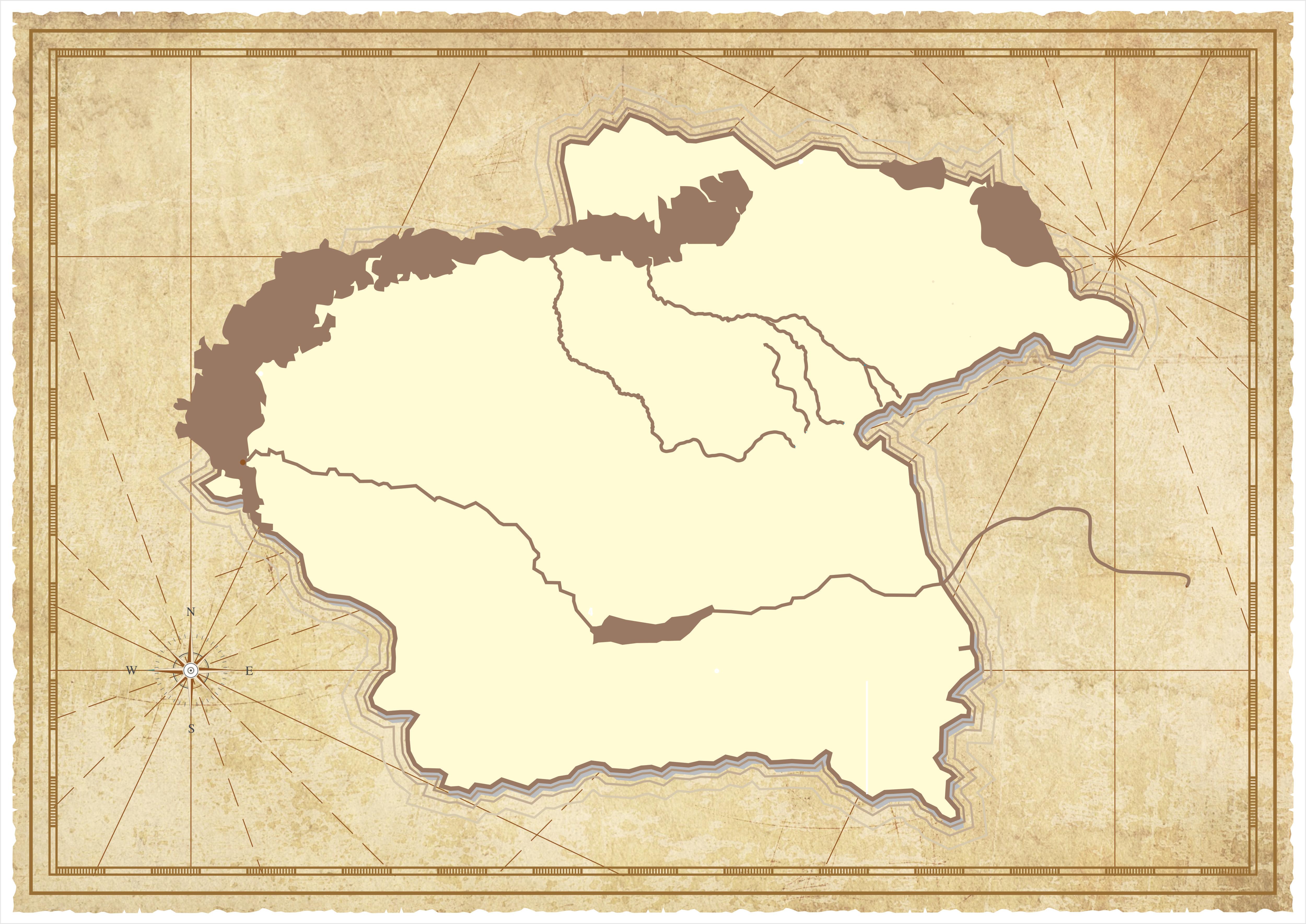 Map of the Zhetysu Region © Huns / Shutterstock
