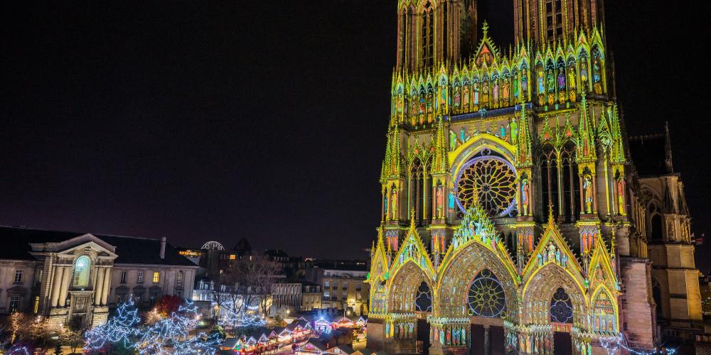 The Reims Christmas Market, held every year from the end of November until the end of December. – © Cyrille Beudot / Great Reims collection