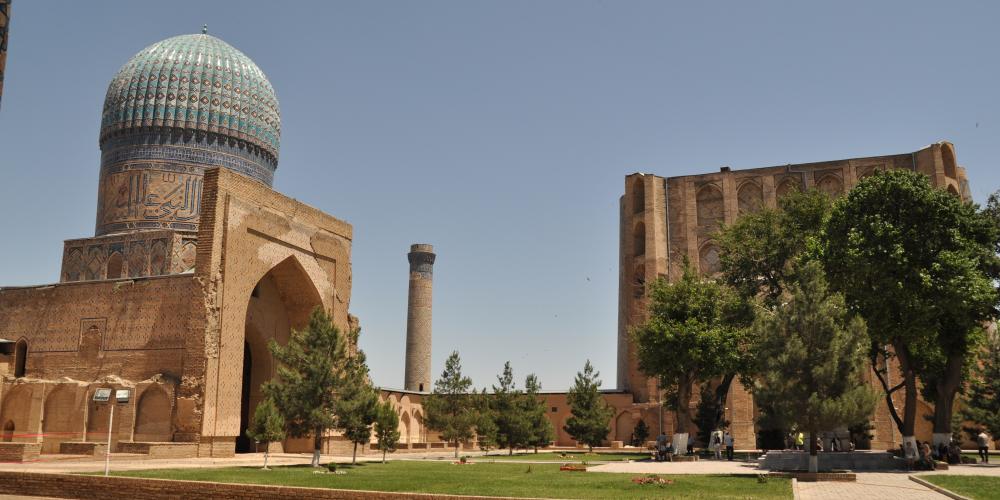Gur-e-Amir (Tomb of the King), a mausoleum of the Asian conqueror Timur in Samarkand, Uzbekistan – Photo by Idun Uhl Kotsani