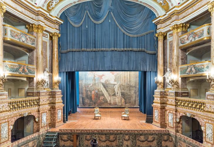 The Court Theatre - here with a view from the King's box - is among the most popular attractions in the five-floor palace. – © Reggia Archive