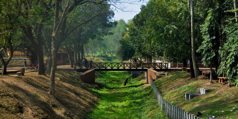 Ancient canal on east side of Mahasthangarh citadel sourced from the legendary Kalidaha Sagar. – © Azmaree Afrin