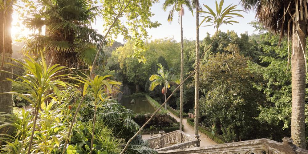 Créé par Sir Francis Cook, l'exubérant parc de Monserrate, qui entoure le palais, est l'un des plus beaux jardins paysagers de l'époque romantique. – © PSML / EMIGUS Créé par Sir Francis Cook, l'exubérant parc de Monserrate, qui entoure le palais, est l'un des plus beaux jardins paysagers de l'époque romantique. – © PSML / EMIGUS