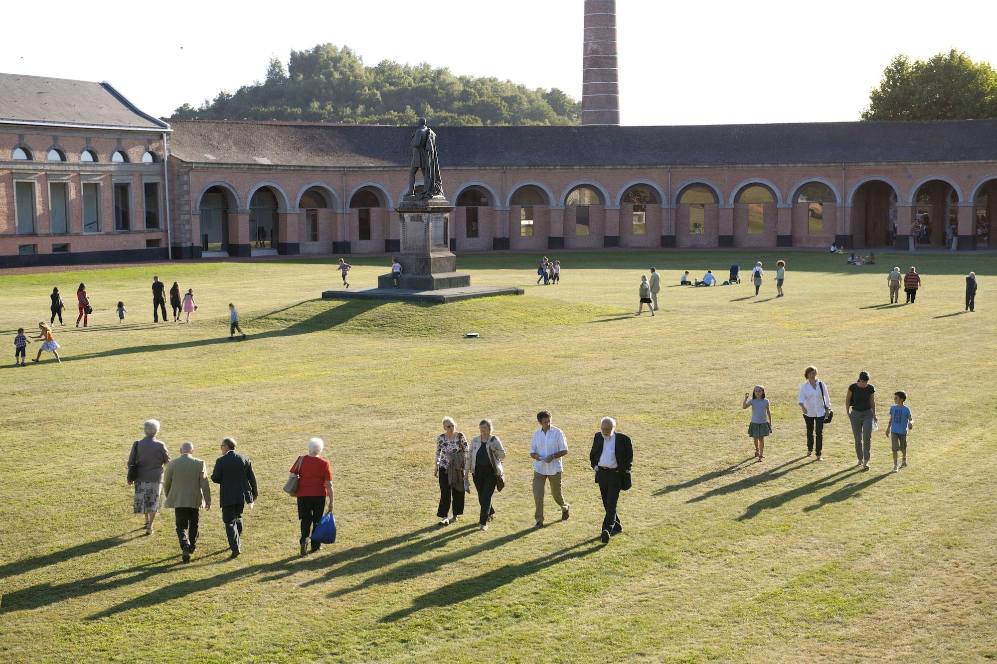 The main plaza of Grand Hornu