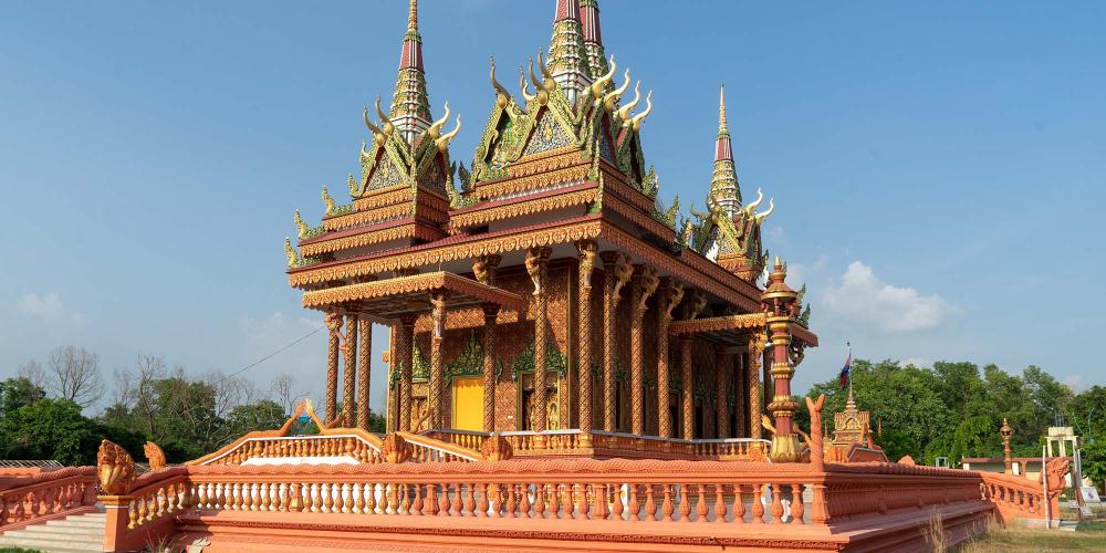 The striking Cambodian Monastery reflects the religious art and architecture of South East Asia. – © Michael Turtle