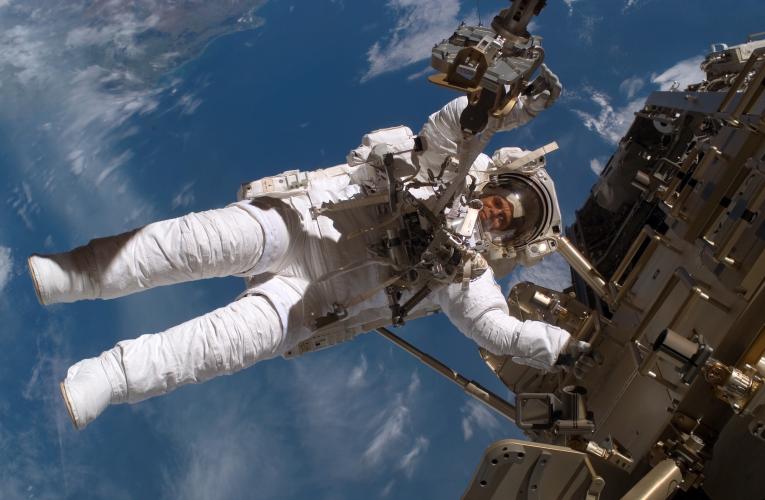 Christer Fuglesang on a space walk on the International Space Station – © Christer Fuglesang