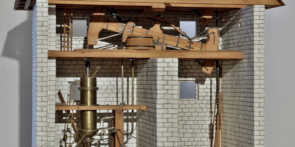 Inside the historic building, visitors will learn about the mining process. Pictured: a model of Fisher´s fire atmospheric pumping machine used to pump water out of the mines. – © Lubo Luzina