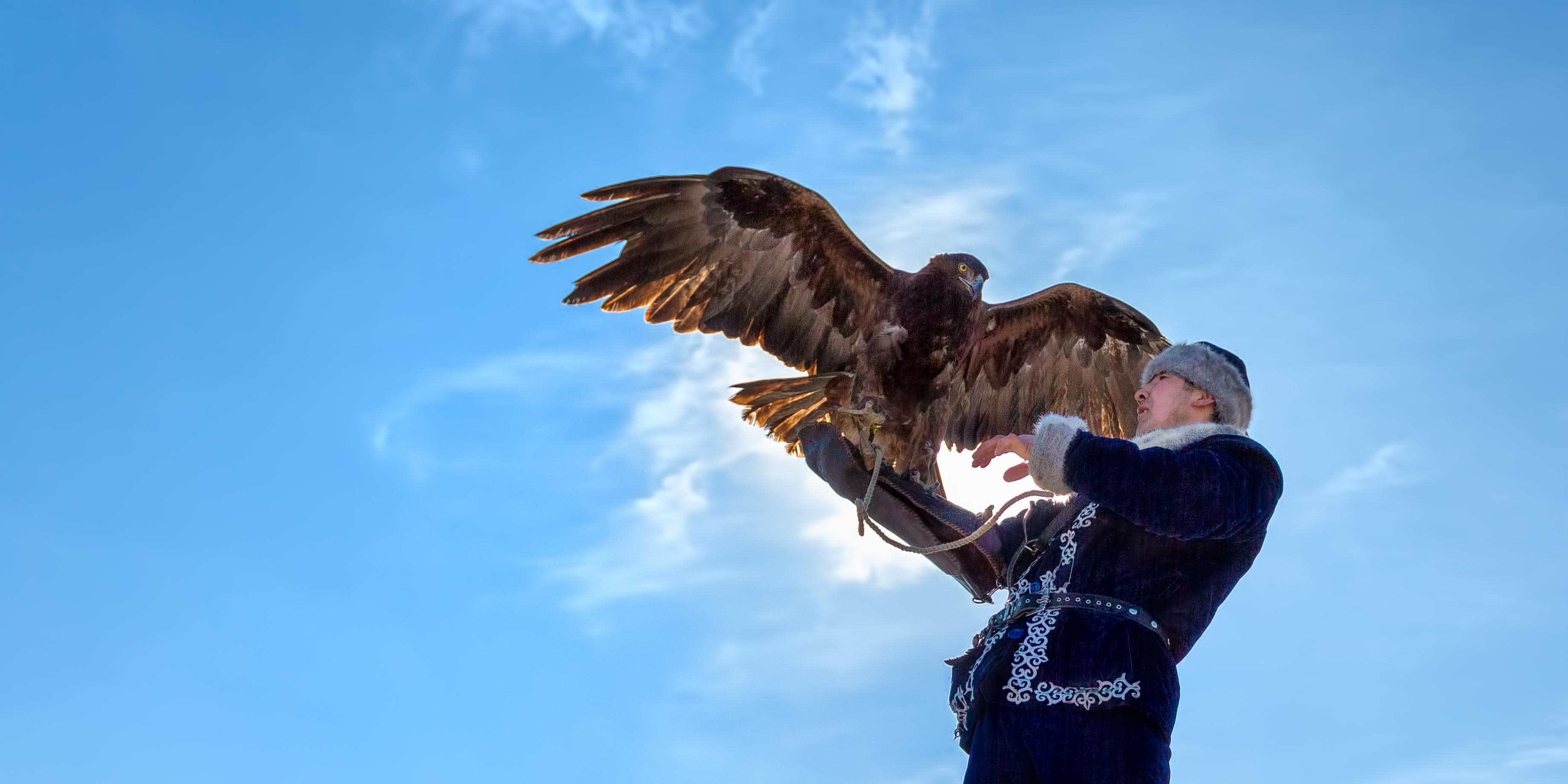 Golden Eagle with spread wingspan © Alexandr Vlassyuk / Shutterstock