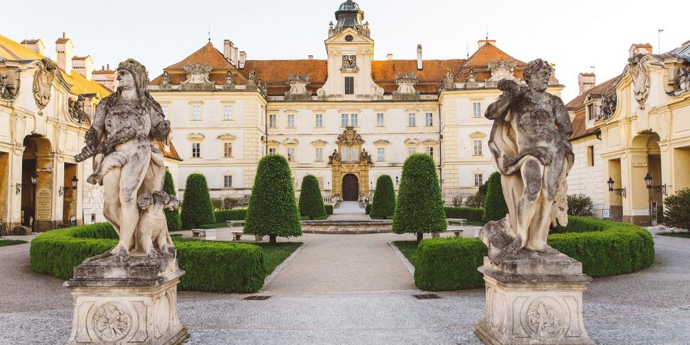Valtice Castle is one of the most impressive baroque residences of Central Europe. Originally a Gothic castle founded in the 12th century, from 1530 Valtice became the place of residence for the princely family of Liechtenstein. A number of important architects of the 17th and 18th centuries provided its current shape. – © Archive of Valtice Castle Valtice Castle is one of the most impressive baroque residences of Central Europe. Originally a Gothic castle founded in the 12th century, from 1530 Valtice became the place of residence for the princely family of Liechtenstein. A number of important architects of the 17th and 18th centuries provided its current shape. – © Archive of Valtice Castle