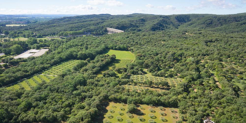 The Pont du Gard has an extraordinary natural heritage. 165 hectares of fragile environment, including the Garrigue and holly oak forest, are protected by laws passed to ensure environmental safekeeping. – © François Allaire The Pont du Gard has an extraordinary natural heritage. 165 hectares of fragile environment, including the Garrigue and holly oak forest, are protected by laws passed to ensure environmental safekeeping. – © François Allaire
