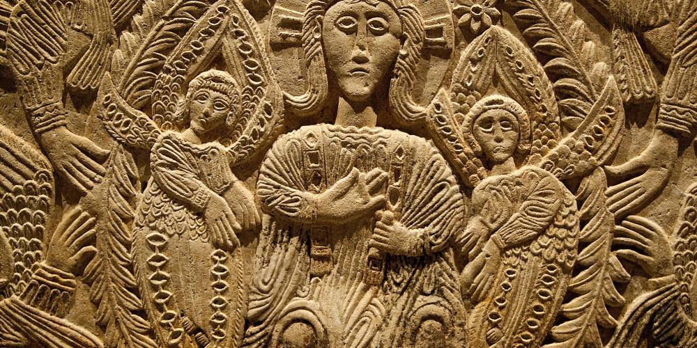 The Ratchis Altar, dated between 737 and 744, was commissioned by Duke Ratchis, later King of Lombard Italy, in honour of his father Pemmone. The altar was originally richly coloured and decorated. Today the colours are digitally projected onto the relief to simulate the original work without damaging the piece. – © Ulderica da Pozzo / PromoTurismoFVG The Ratchis Altar, dated between 737 and 744, was commissioned by Duke Ratchis, later King of Lombard Italy, in honour of his father Pemmone. The altar was originally richly coloured and decorated. Today the colours are digitally projected onto the relief to simulate the original work without damaging the piece. – © Ulderica da Pozzo / PromoTurismoFVG