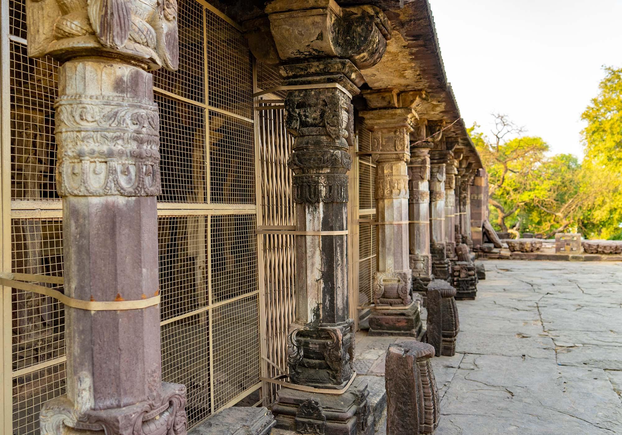 The columns used to make the mosque in the 17th century were collected from various locations so there isn’t a consistent design. – © Michael Turtle