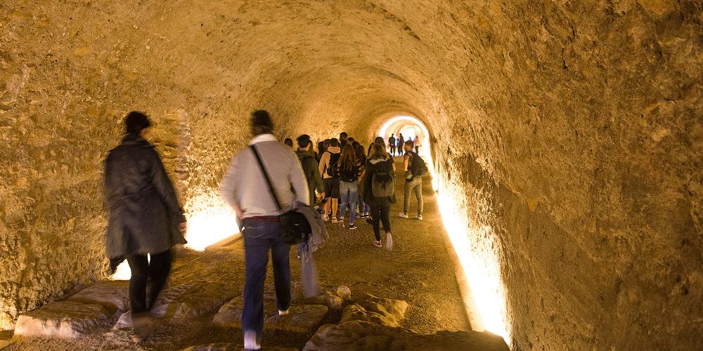 This long room is covered with a cannon vault—the longest vault in the Roman circus. – © Manel Antoli RV Edipress / Tarragona Tourist Board This long room is covered with a cannon vault—the longest vault in the Roman circus. – © Manel Antoli RV Edipress / Tarragona Tourist Board