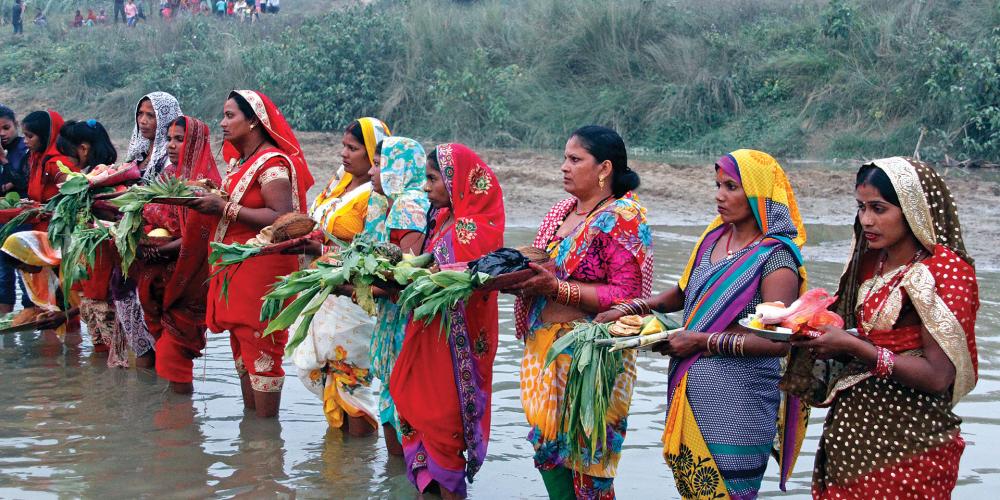 Tharu villagers celebrating Chhata Parva – @ Hari Sharma / Lumbini Development Trust Tharu villagers celebrating Chhata Parva – @ Hari Sharma / Lumbini Development Trust